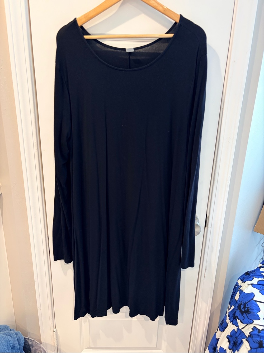 Old Navy Black Long Sleeve Swing Dress